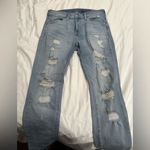Ripped cool blue jeans